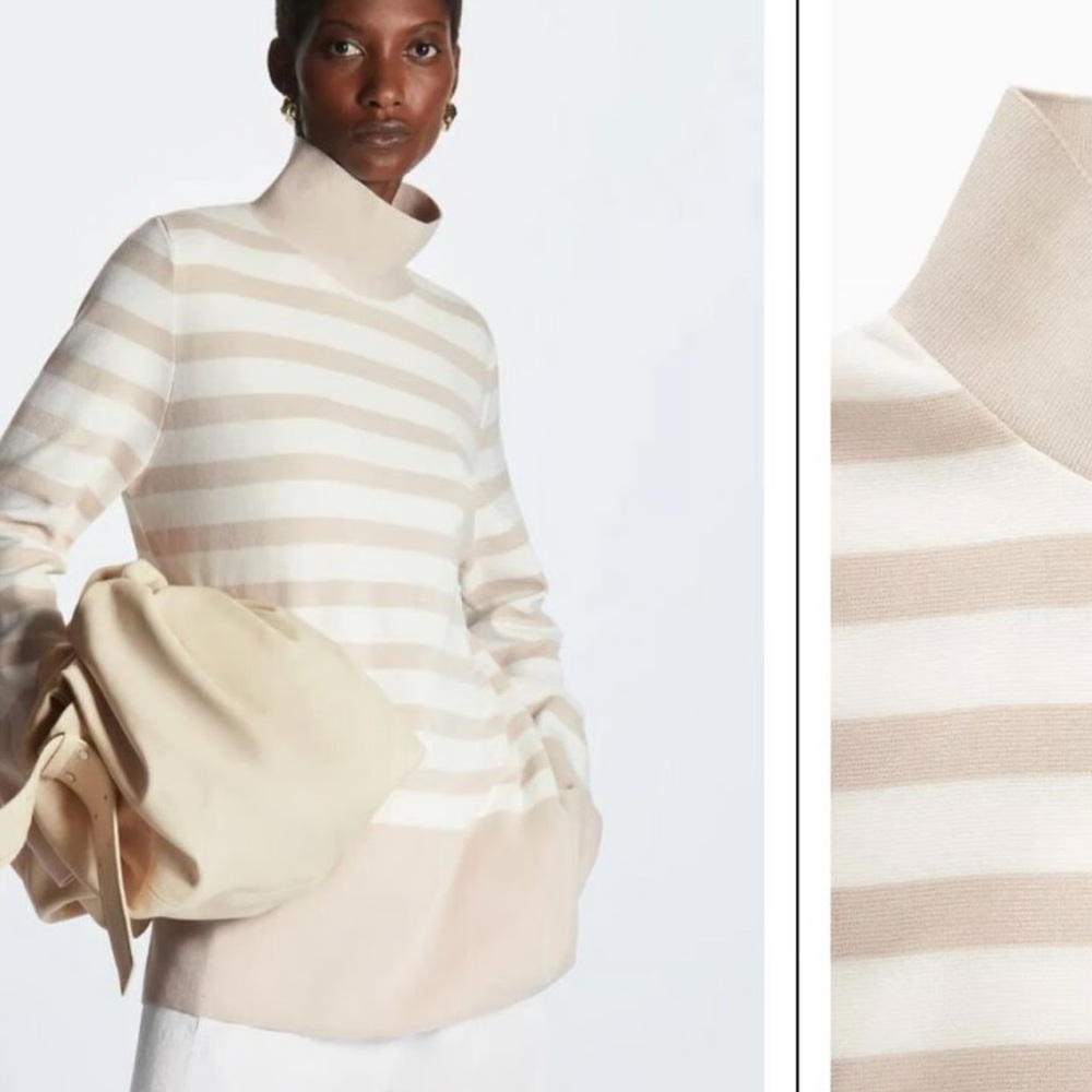 Cos Striped Rollneck Sweater